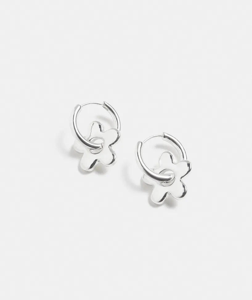 Sussan Jewellery>Sterling Flower Huggie Earring