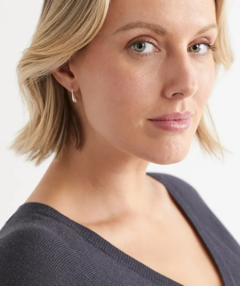 Sussan Jewellery>Sterling Plated Teardrop Earring