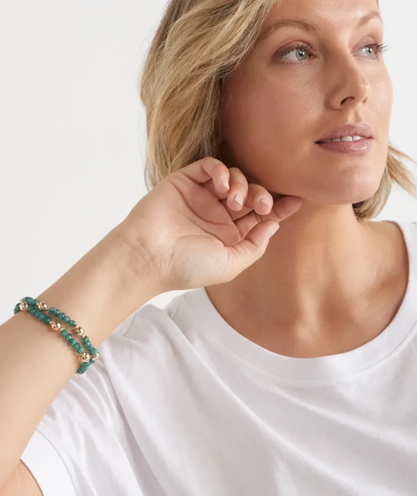 Sussan Jewellery>Stone Stretch Bracelet Set - Green