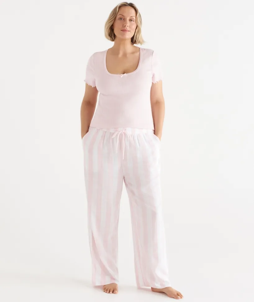 Sussan Pyjama Bottoms>Stripe Pyjama Pant - Pink