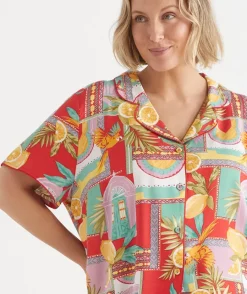 Sussan Pyjama Sets>Tropical Sunset Novelty Pyjama Set