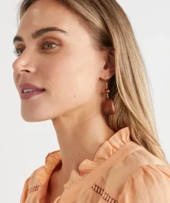 Sussan Jewellery>Two-Tier Wooden Earring