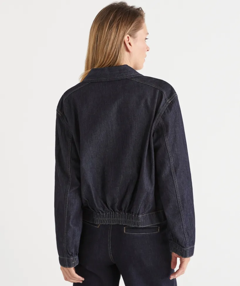Sussan Denim|Jackets & Coats>Zip Through Denim Jacket